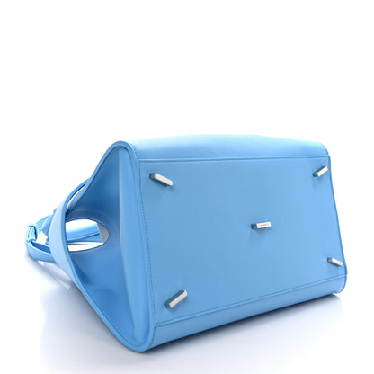 Salvatore Ferragamo Natural Grain Calfskin Small Hug Bag Light Blue 4 of 13