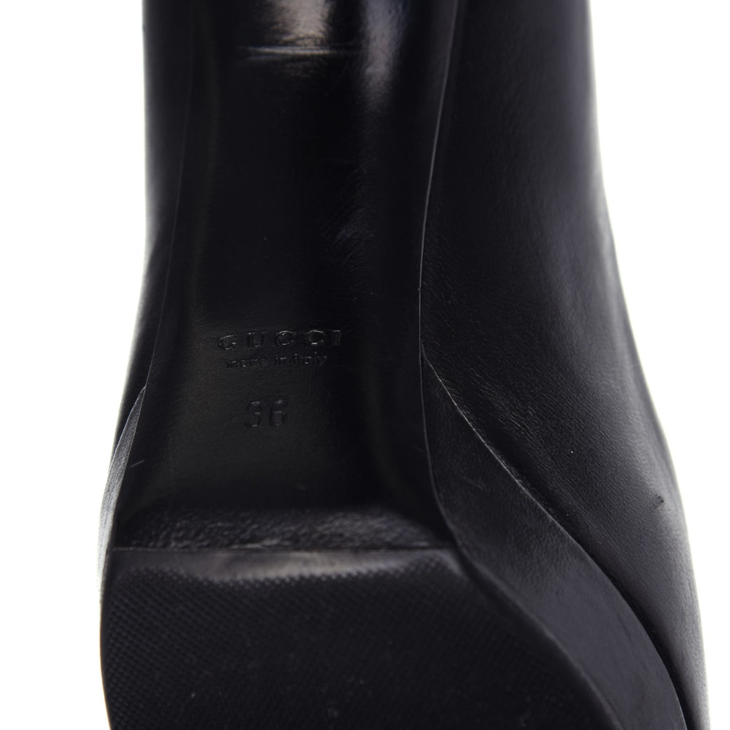Nappa Horsebit Peep Toe Platform High Heel Pumps 36 Black