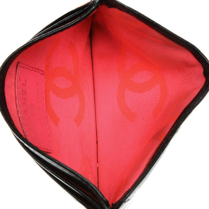 Chanel Calfskin Quilted Cambon Card Holder Black White 5 of 7