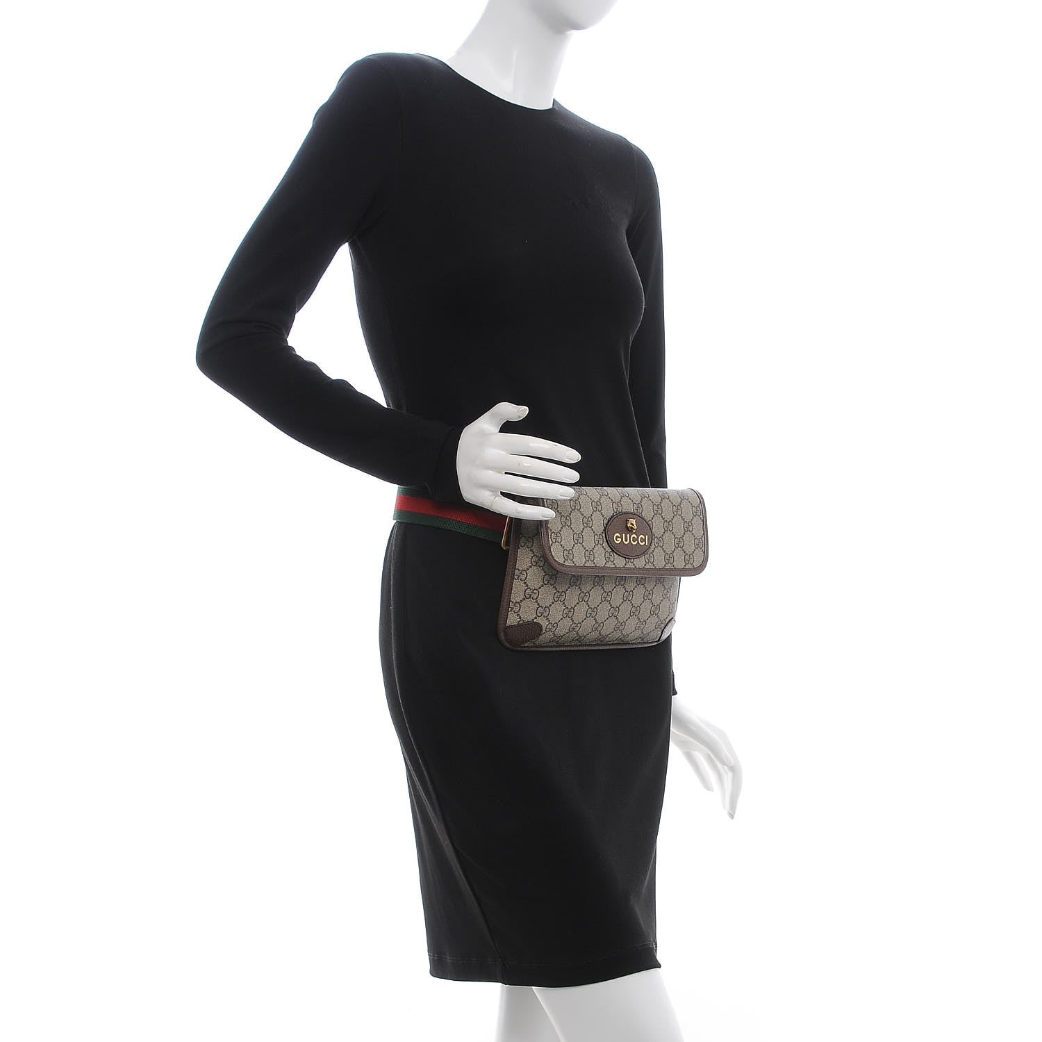Gucci GG Supreme Monogram Neo Vintage Web Belt Bag Brown 2 of 8
