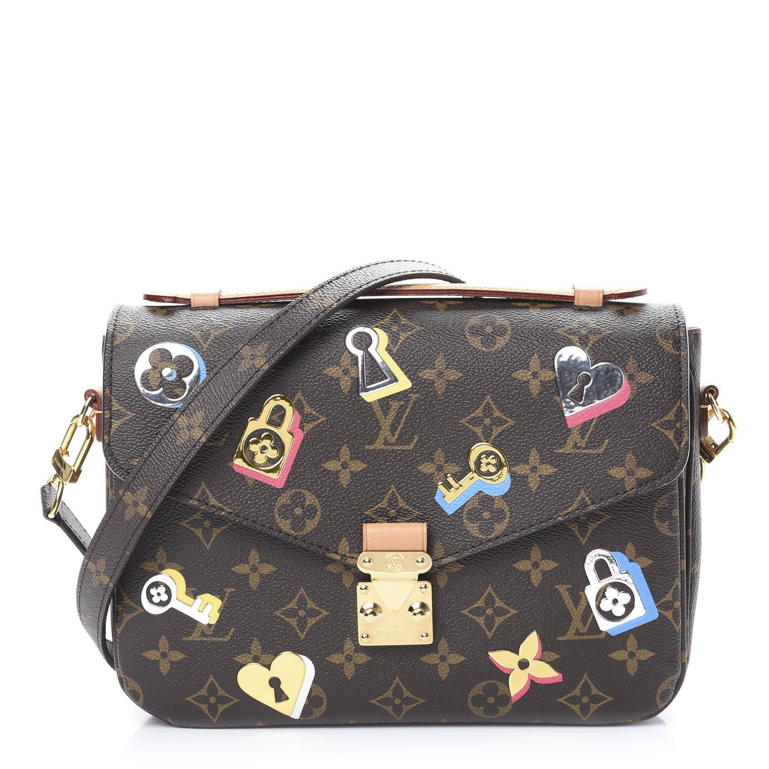 Louis Vuitton Monogram Love Lock Pochette Metis 1 of 8