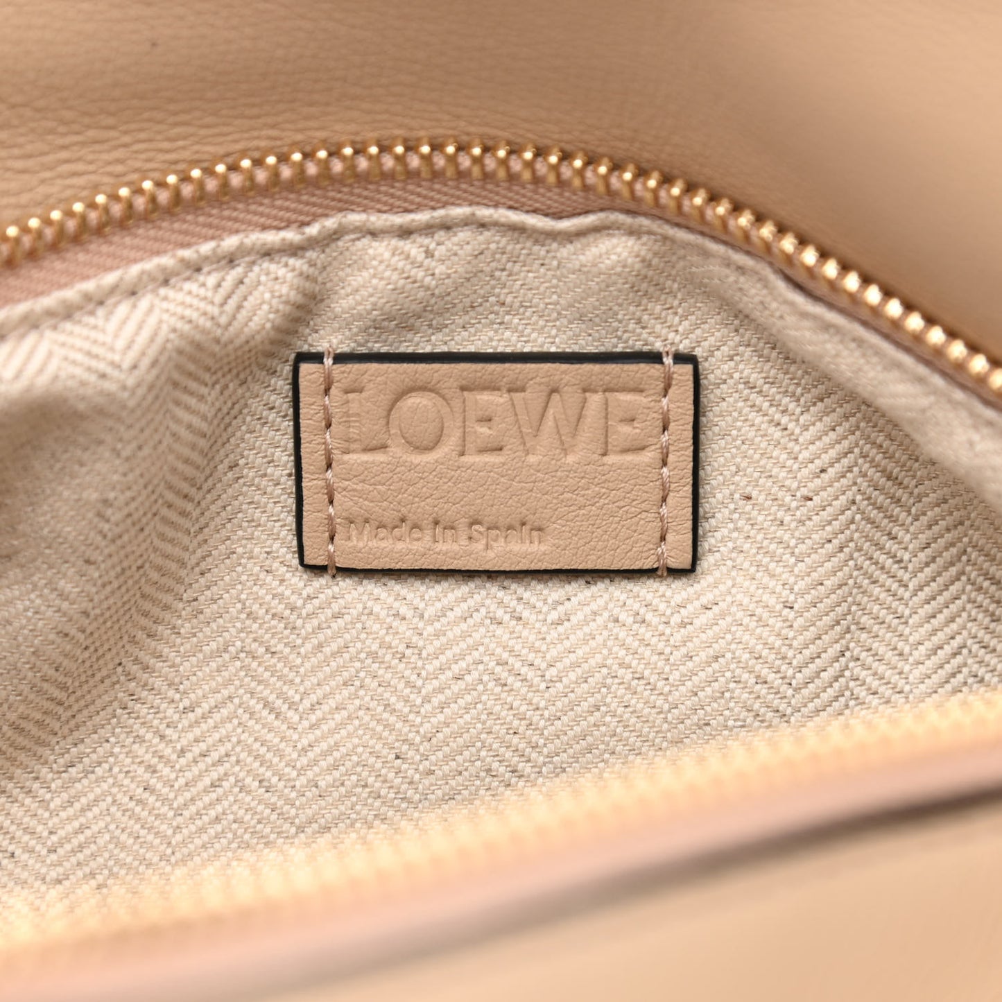 Calfskin Small Puzzle Bag Dusty Beige Soft White