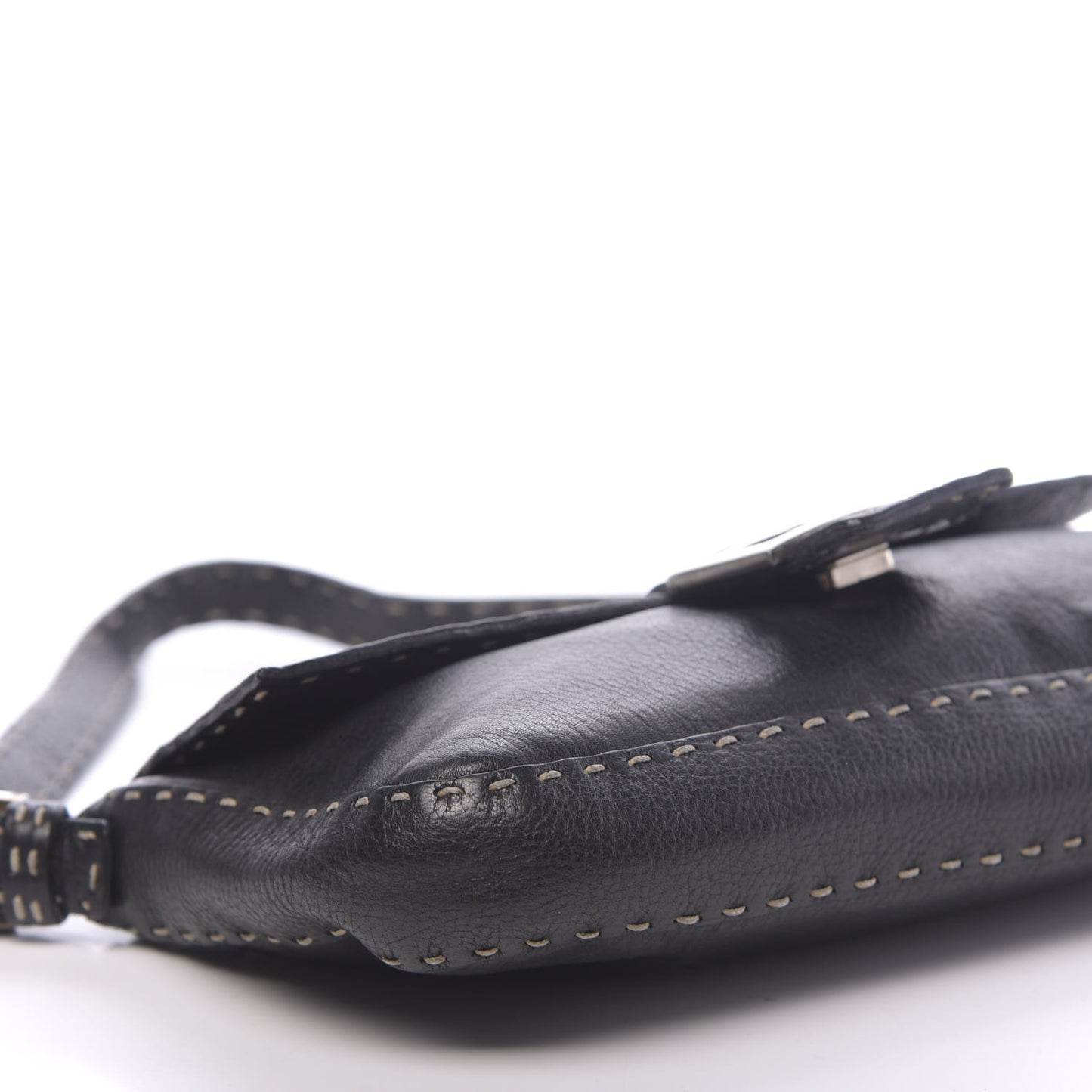 Calfskin Romano Selleria Baguette Black