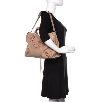 Balenciaga Chevre Gold Metallic Edge Hardware City Rose Des Sables 2 of 13