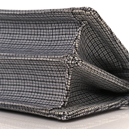 Fendi Wool Fabric Jacquard Cuoio Small Houndstooth FF 1974 Petite Peekaboo I SEE U Satchel Grey Black 5 of 8