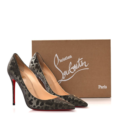 Christian Louboutin Lame Decollete 554 100 Pumps 39 Gold Silver 10 of 10