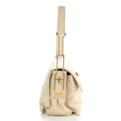 Chanel Lambskin Chocolate Bar Shoulder Bag White 12 of 13