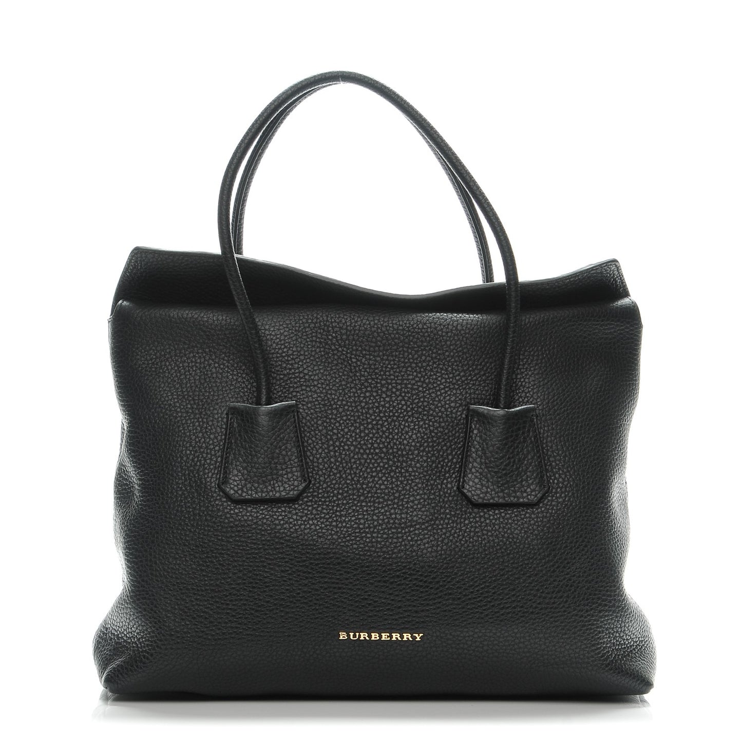 London Grainy Calfskin Medium Baynard Tote Black