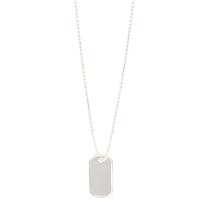 Tiffany Sterling Silver Coin Edge Dog Tag Necklace 1 of 6