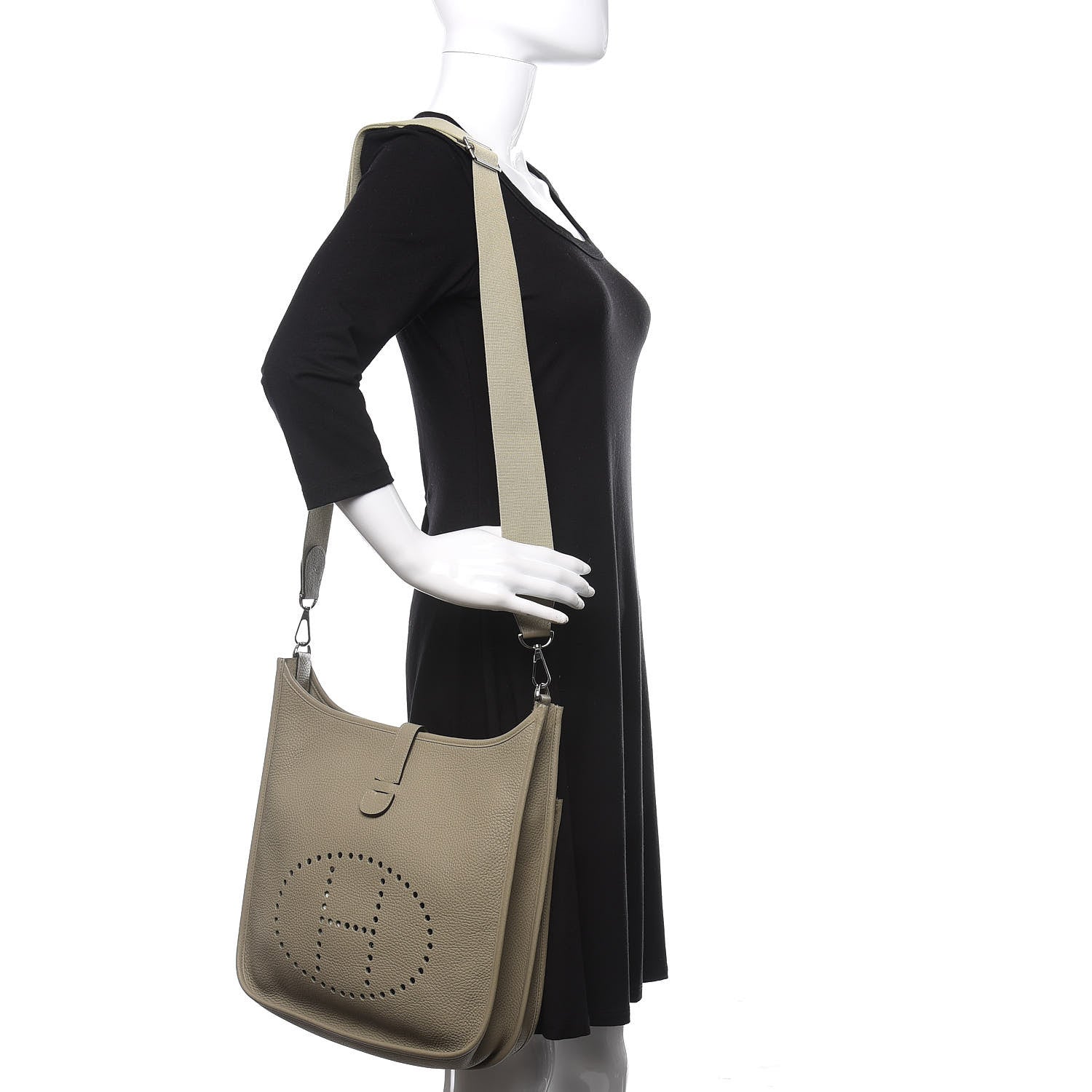 Hermes Taurillon Clemence Evelyne III GM Sauge 2 of 11