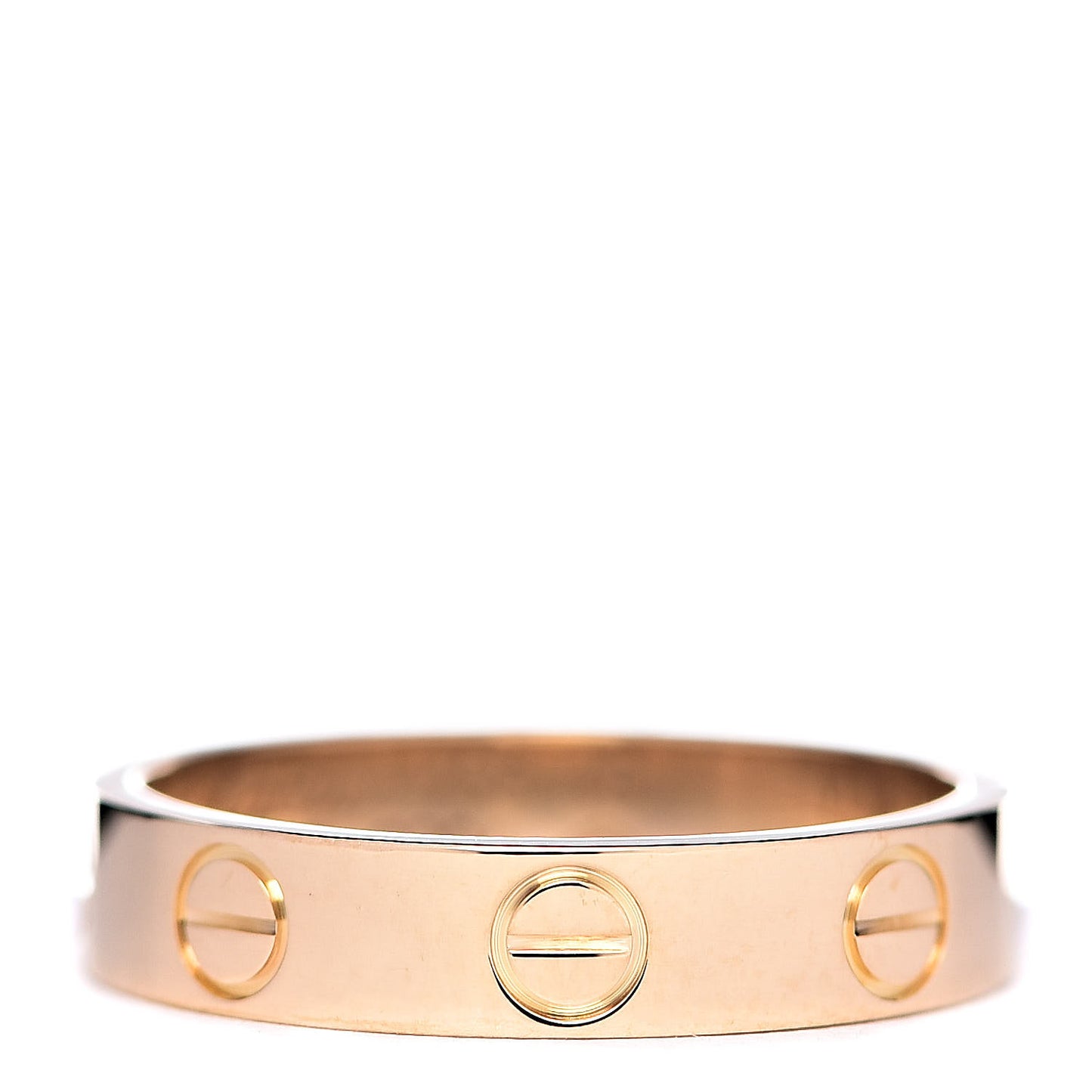 18K Yellow Gold 3.5mm LOVE Wedding Band Ring 48 4.5