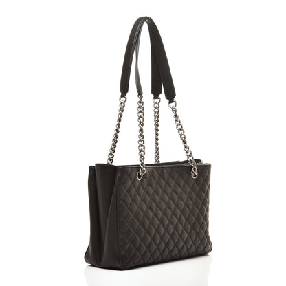 Chanel Caviar Quilted Medium Rock In Rome Tote Black 3 of 10