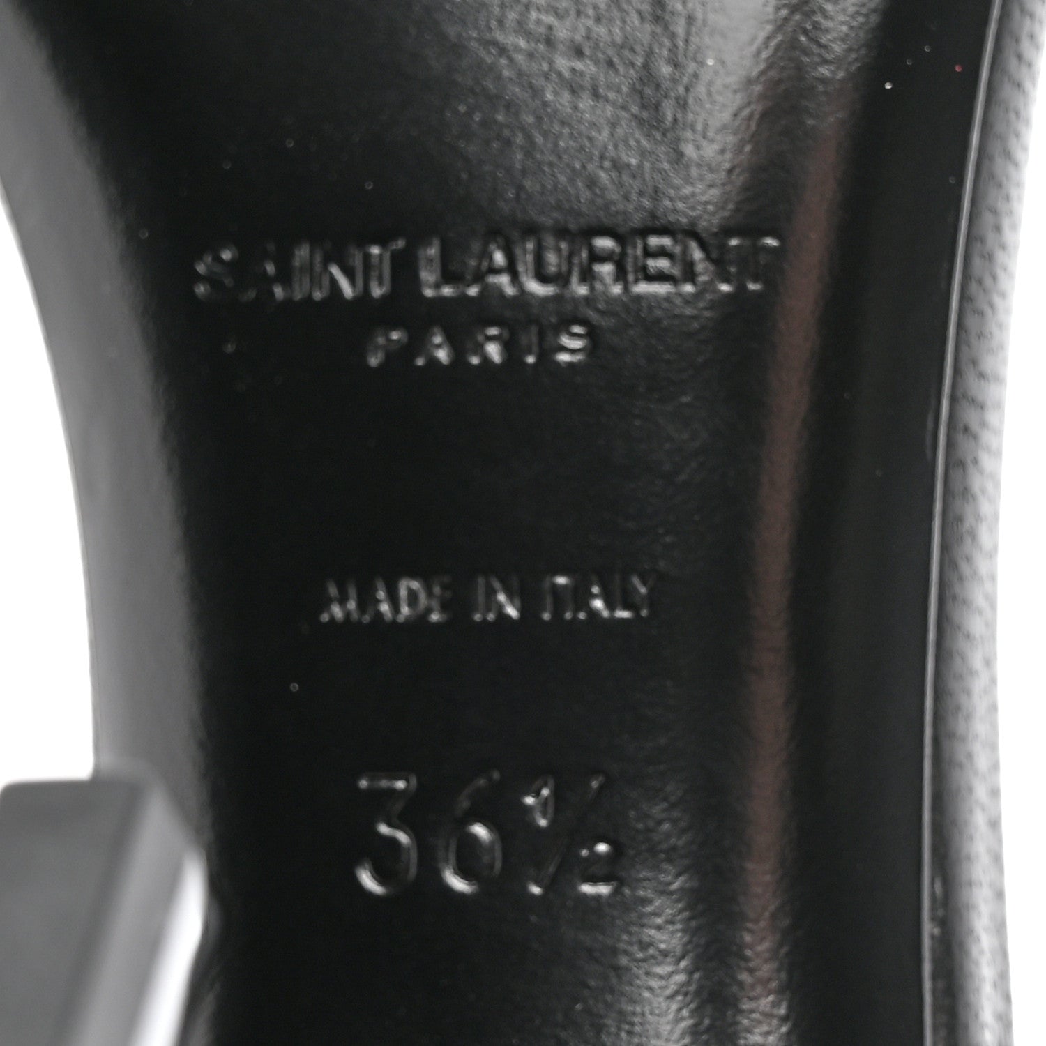 Saint Laurent Calfskin Studded Opyum Sandals 36.5 Black 7 of 10