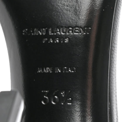 Saint Laurent Calfskin Studded Opyum Sandals 36.5 Black 7 of 10