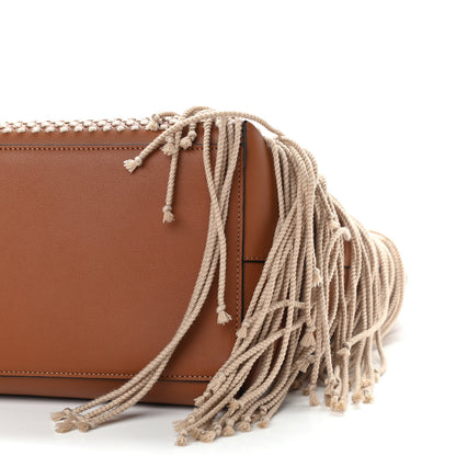Loewe Calfskin Woven Cord Anagram Tote Bag Tan 9 of 9
