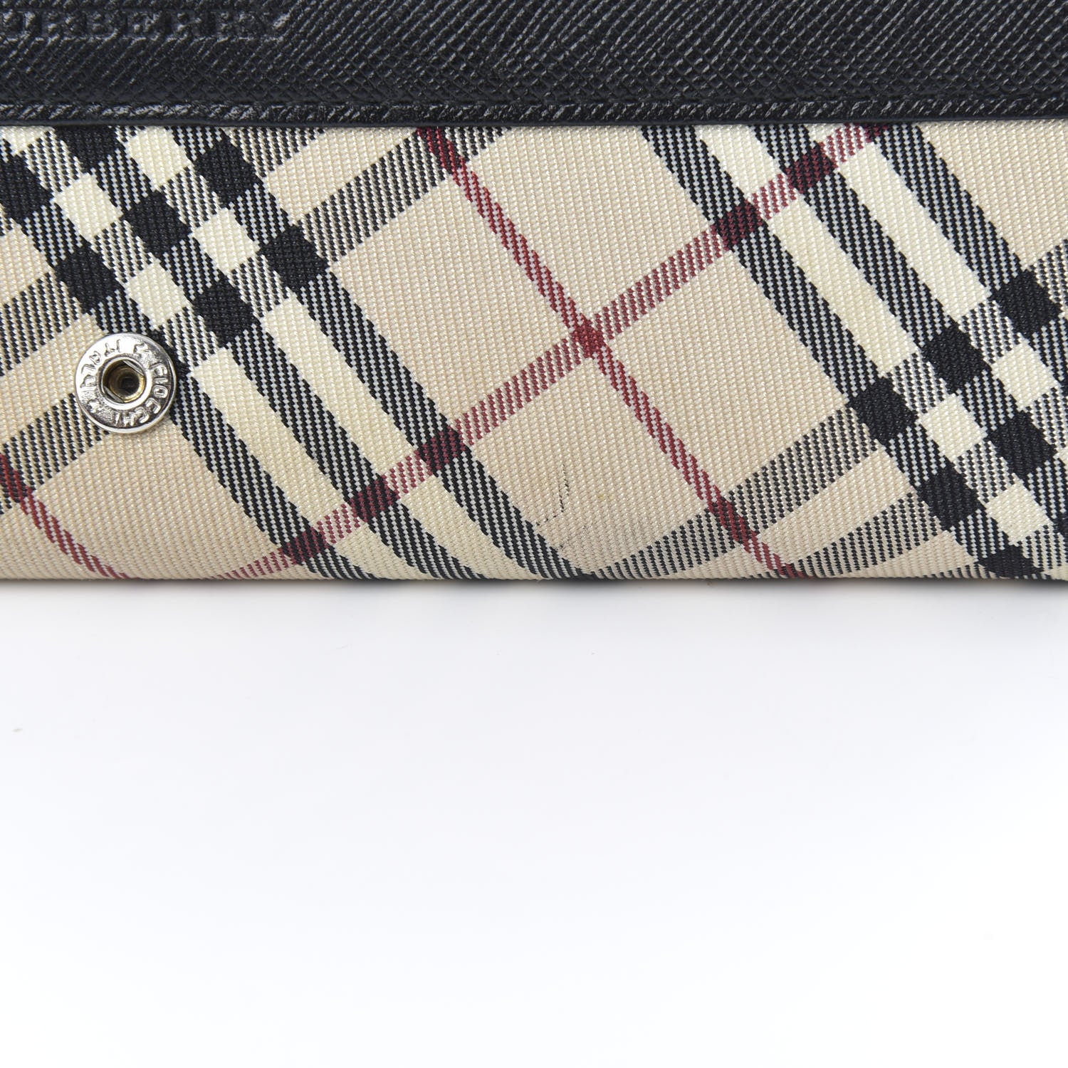 Burberry Calfskin House Check Continental Flap Wallet Black 8 of 17