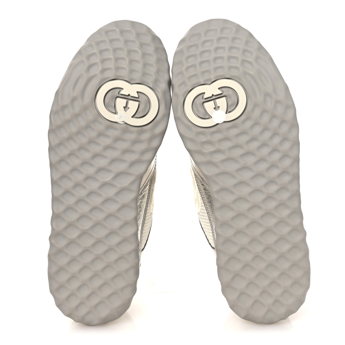 Ginza Calfskin MAC80 Womens Sneakers 38.5 Silver Off White