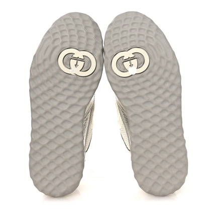 Gucci Ginza Calfskin MAC80 Womens Sneakers 38.5 Silver Off White 7 of 12