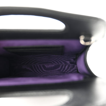 Gucci Nylon Calfskin Enamel GG Matelasse Mini Top Slip Handle Crossbody Bag Black 5 of 10