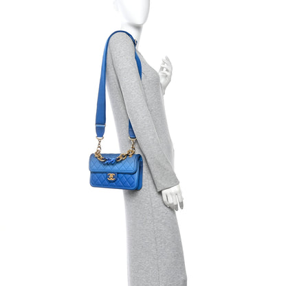 Chanel Caviar Quilted Small Sunset On The Sea Flap Blue 2 of 10