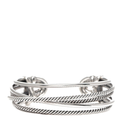 David Yurman Sterling Silver Narrow Crossover Cuff Bracelet 1 of 6