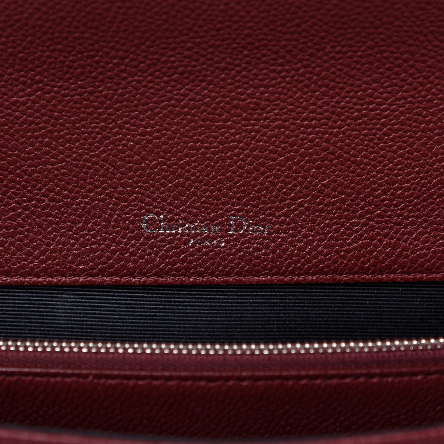 Grained Calfskin Diorama Satchel Burgundy