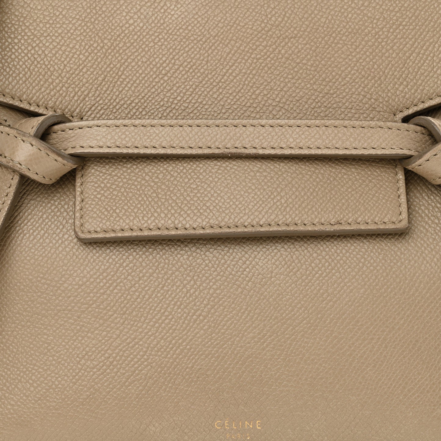 Grained Calfskin Nano Belt Bag Light Taupe