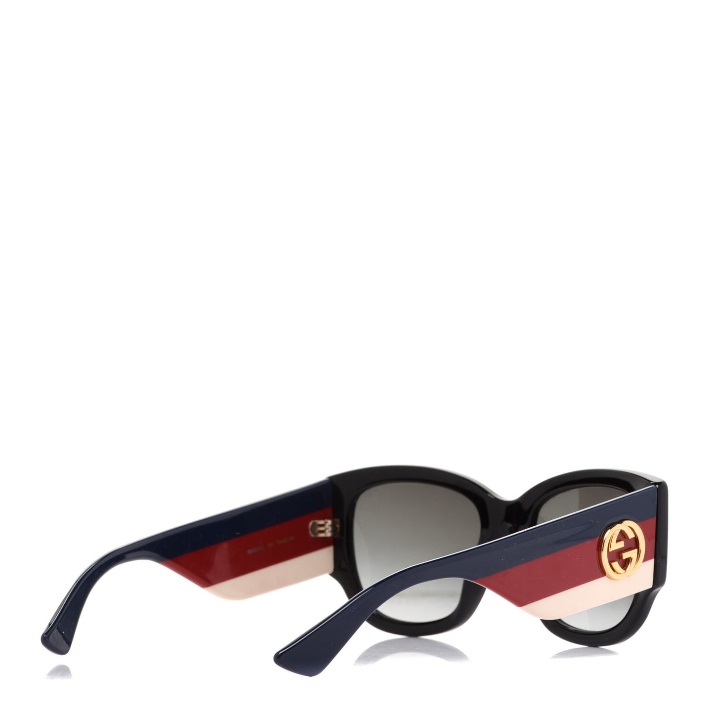 Acetate Web Oversized Frame Rectangle Sunglasses GG0276S Black Multicolor