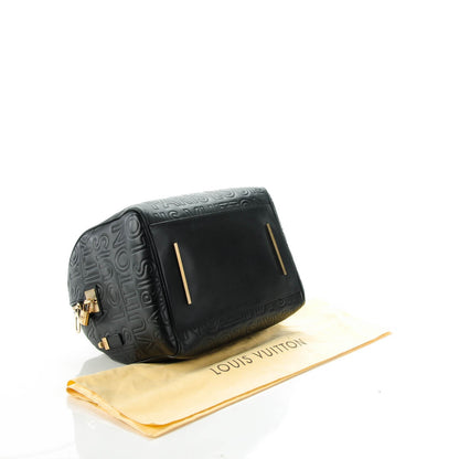 Louis Vuitton Calfskin Embossed Speedy Cube 30 Black 4 of 9