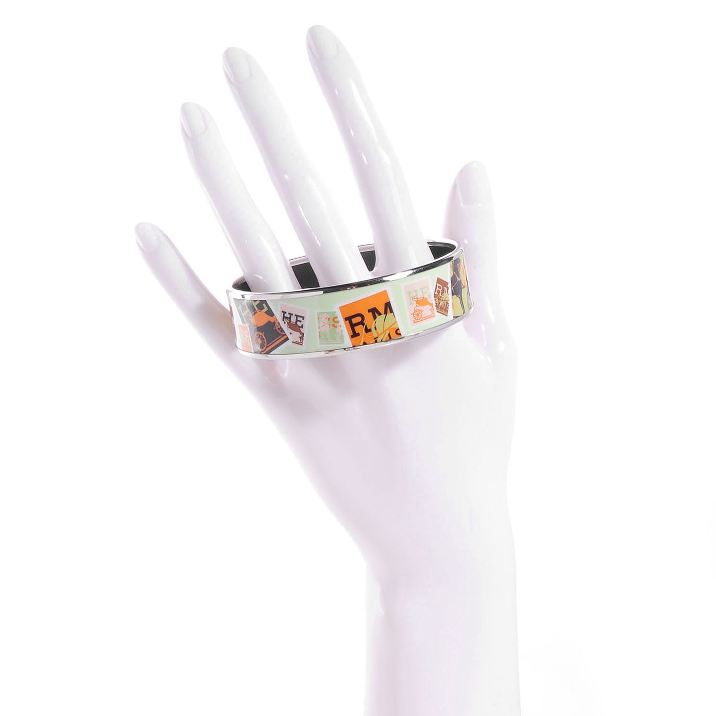 Enamel Printed De Passage a Paris Wide Bracelet 70