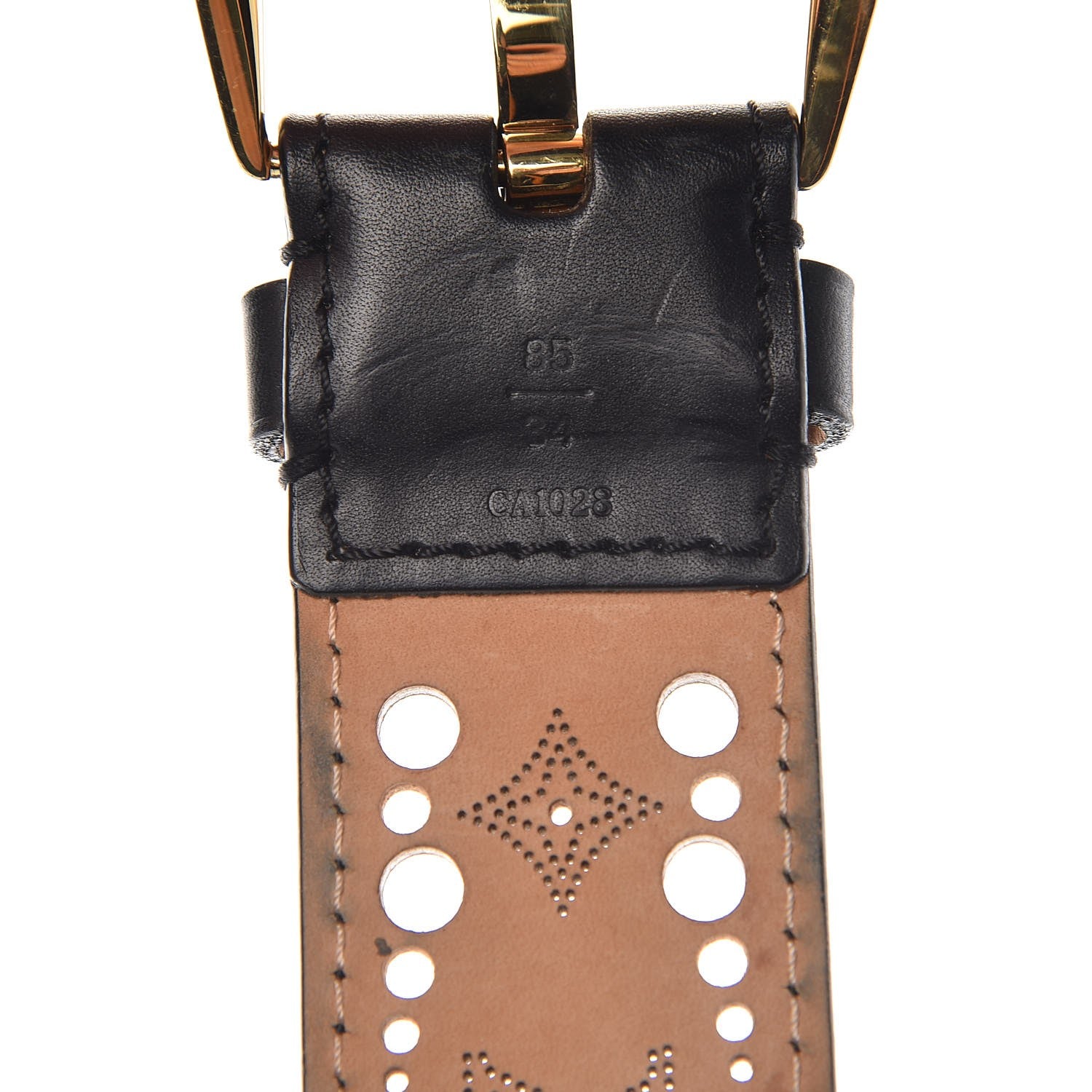 Louis Vuitton Nomade Perforation Belt 85 34 Black 6 of 6