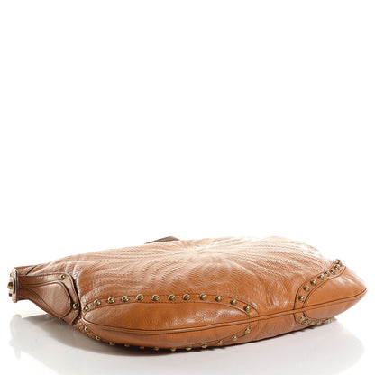 Gucci Leather Embossed Borchie Hobo 4 of 7