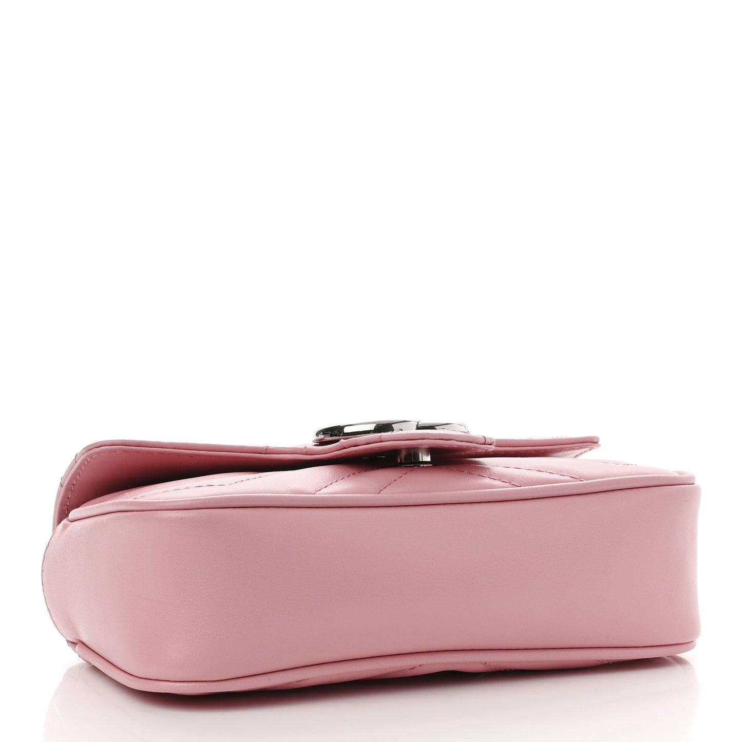 Calfskin Matelasse Super Mini GG Marmont Shoulder Bag Wild Rose