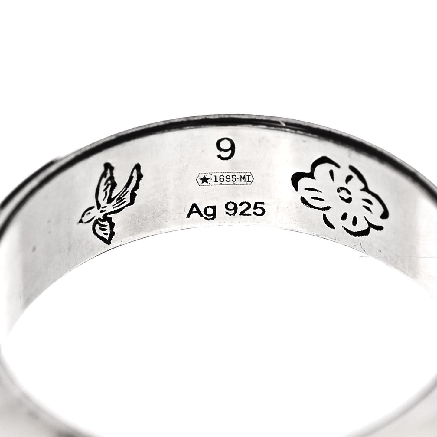 Sterling Silver Blind for Love Band Ring 49 4.75