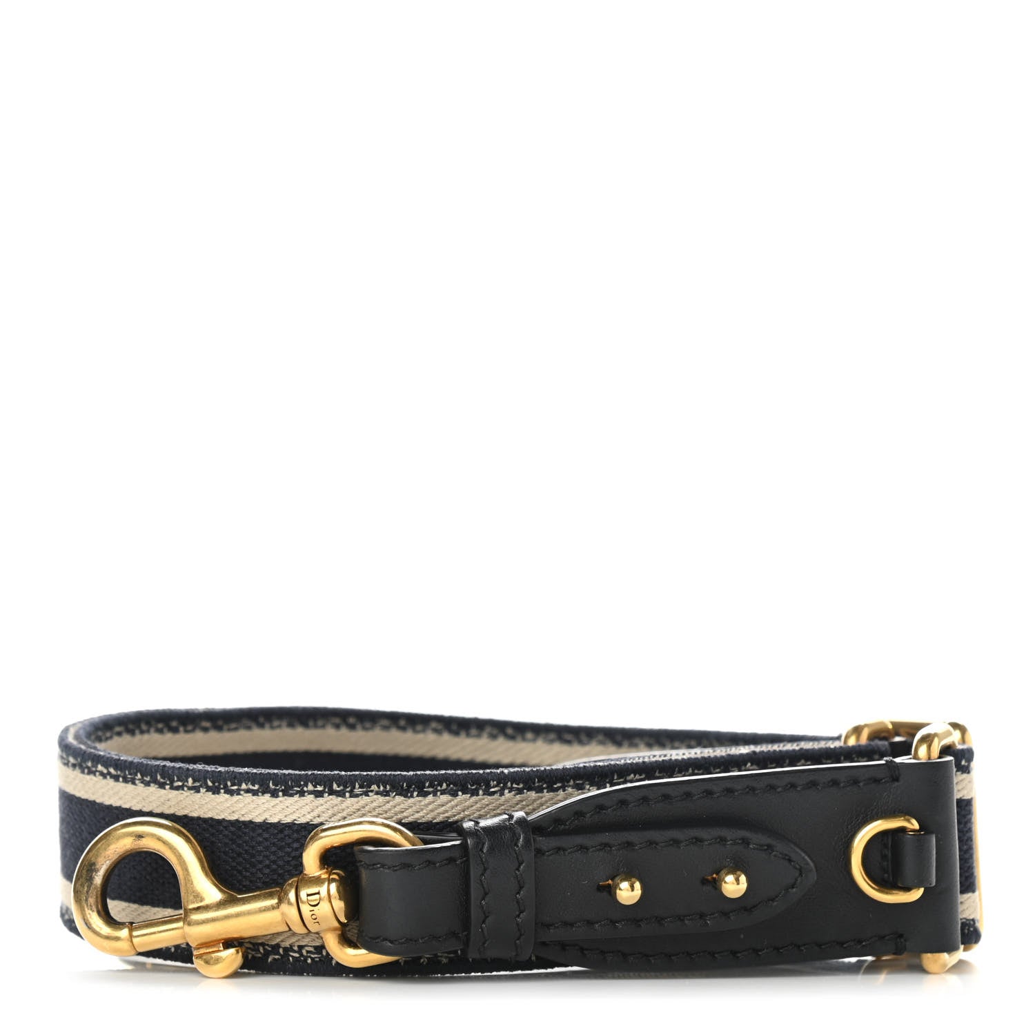 Christian Dior Canvas Embroidered Shoulder Strap Blue 1 of 5