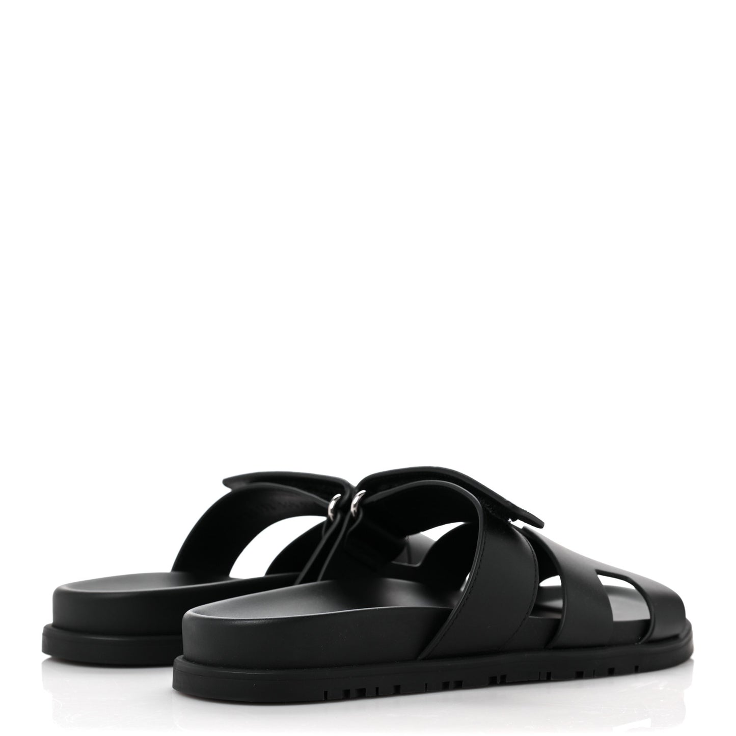 Calfskin Womens Chypre Sandals 36.5 Black