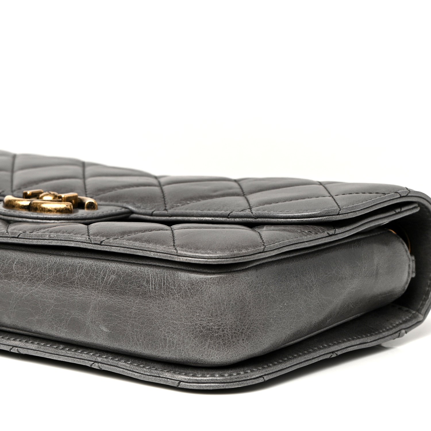 Chanel Glazed Calfskin Medium Perfect Edge Flap Grey 8 of 8