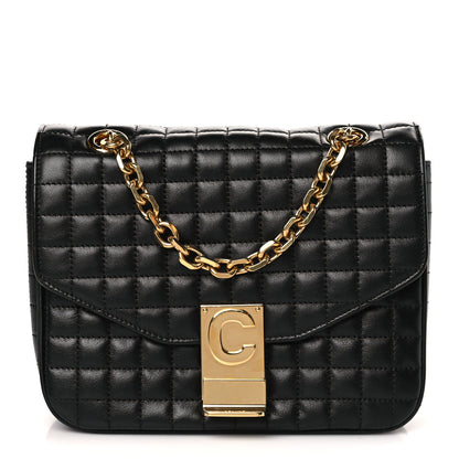 Celine Calfskin Quilted Small C Bag Black 1 of 10