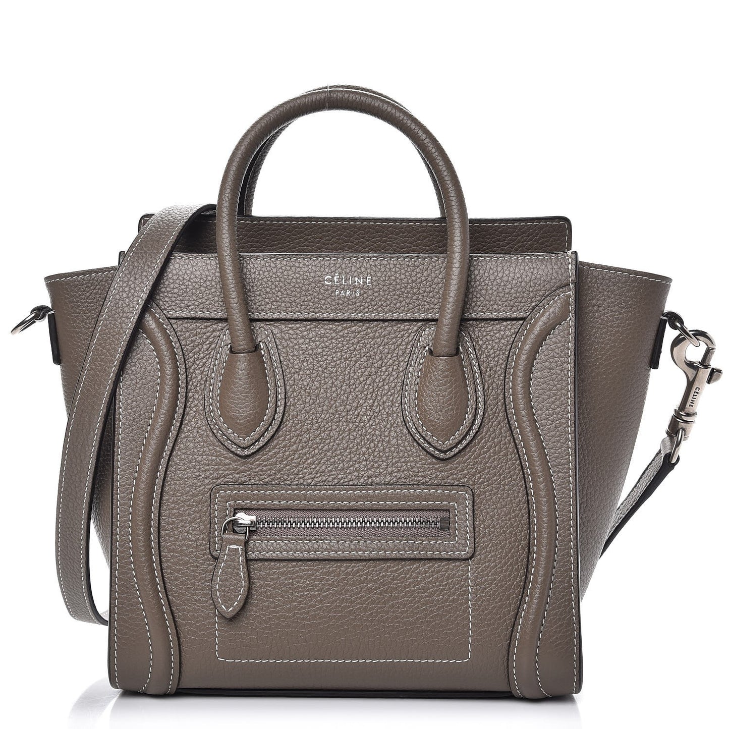 Drummed Calfskin Nano Luggage Souris