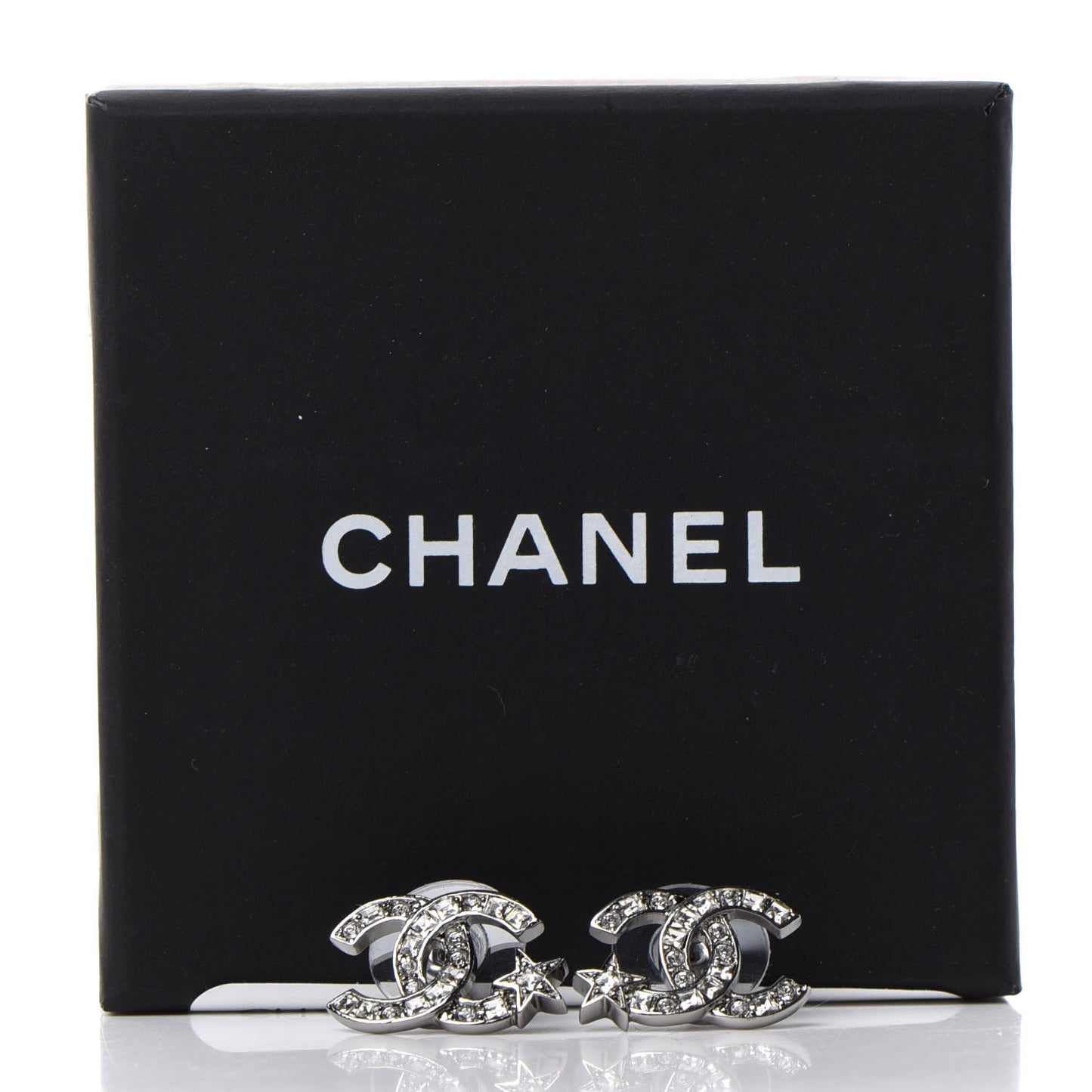 Crystal CC Starfall Earrings Silver