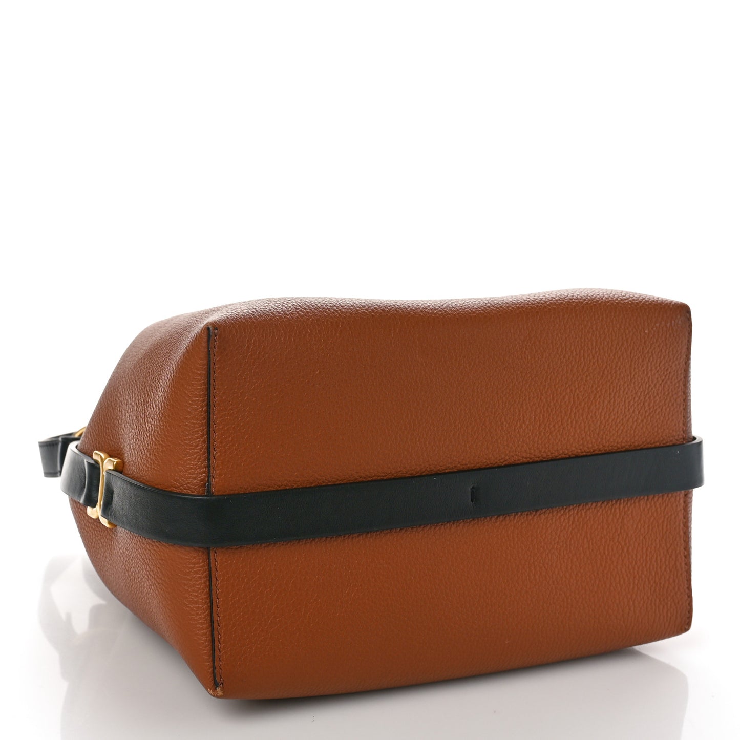 Grained Calfskin Marcie Bucket Bag Tan