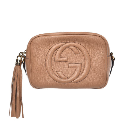 Gucci Pebbled Calfskin Small Soho Disco Bag Camelia 1 of 13