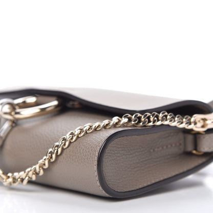 Chloe Suede Calfskin Mini Faye Shoulder Bag Motty Grey 7 of 10