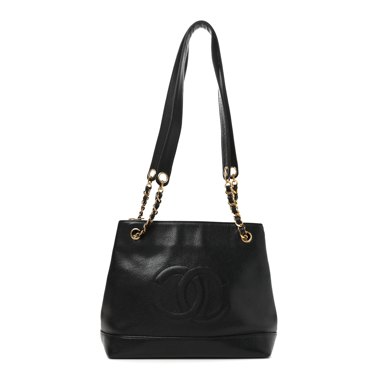 Chanel Caviar Large CC Shoulder Bag Black 1 of 9