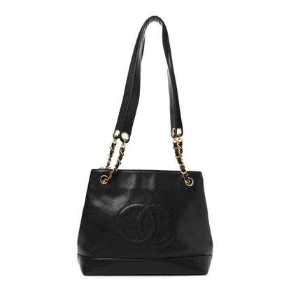 Chanel Caviar Large CC Shoulder Bag Black 1 of 9