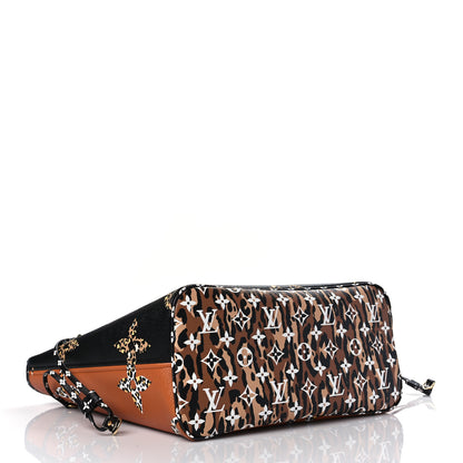 Louis Vuitton Monogram Giant Jungle Neverfull MM Black 3 of 9