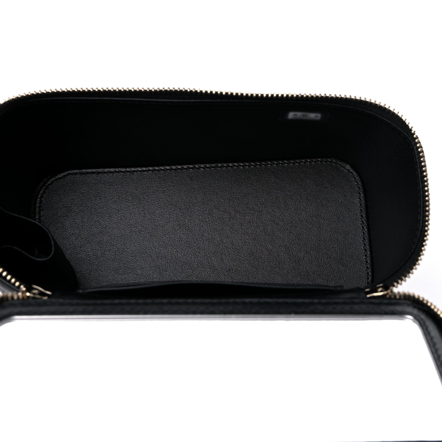 Chanel Lambskin Quilted Metal Small Top Handle Vanity Case With Chain Black 5 of 11