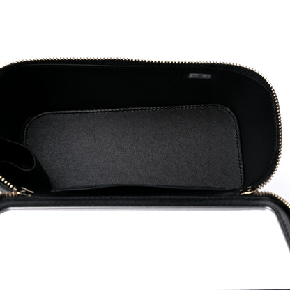 Chanel Lambskin Quilted Metal Small Top Handle Vanity Case With Chain Black 5 of 11