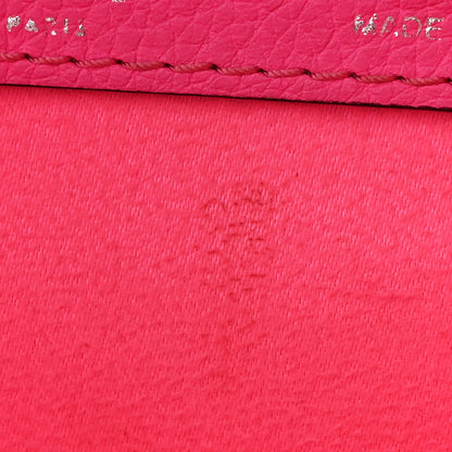 Celine Drummed Calfskin Mini Luggage Fluo Pink 12 of 13
