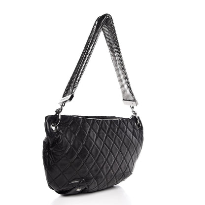 Chanel Lambskin Small Chain Mail Hobo Black 3 of 7